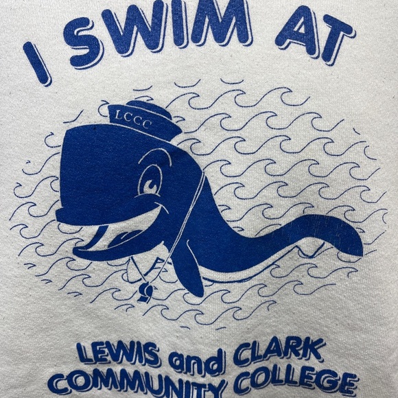 Vintage Lewis and Clark Community College Swim Sweatshirt, Great Condition - Picture 2 of 3